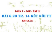 Bài 6.20 trang 14 Toán 7 Kết nối tri thức Tập 2